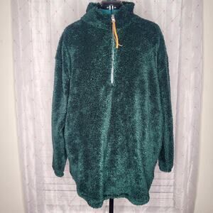 Maurices Forest Green Lodge Sherpa Fleece Sweatshirt Pockets Size 2X‎